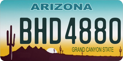 AZ license plate BHD4880