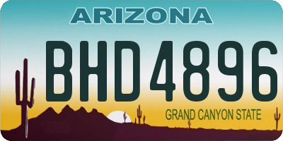 AZ license plate BHD4896