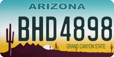 AZ license plate BHD4898