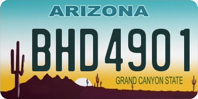AZ license plate BHD4901