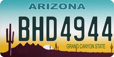 AZ license plate BHD4944
