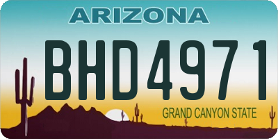 AZ license plate BHD4971