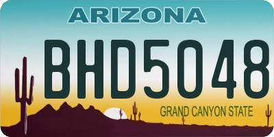 AZ license plate BHD5048