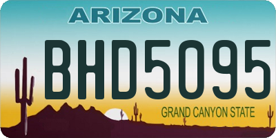 AZ license plate BHD5095