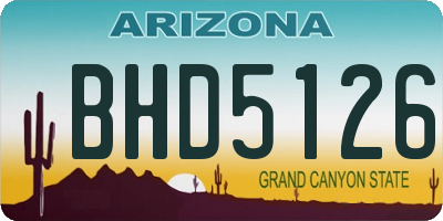 AZ license plate BHD5126
