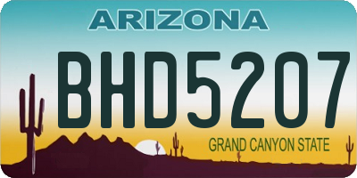 AZ license plate BHD5207