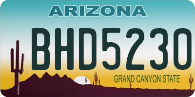 AZ license plate BHD5230
