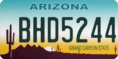 AZ license plate BHD5244