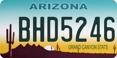 AZ license plate BHD5246