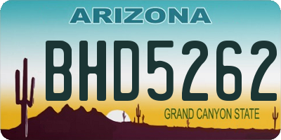 AZ license plate BHD5262