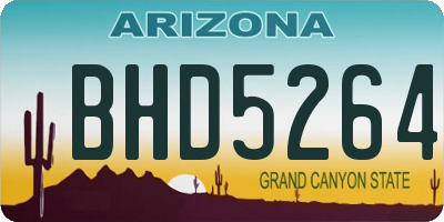 AZ license plate BHD5264
