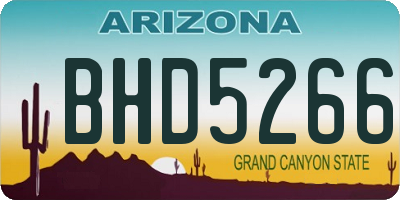 AZ license plate BHD5266