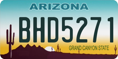 AZ license plate BHD5271