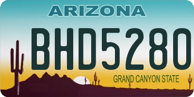 AZ license plate BHD5280
