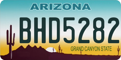 AZ license plate BHD5282
