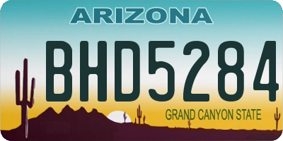 AZ license plate BHD5284