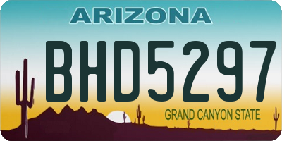 AZ license plate BHD5297