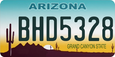 AZ license plate BHD5328