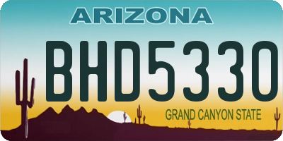AZ license plate BHD5330