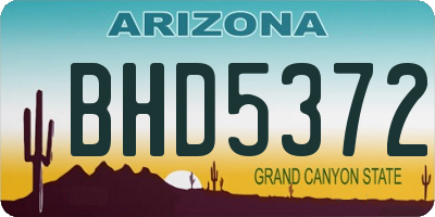 AZ license plate BHD5372