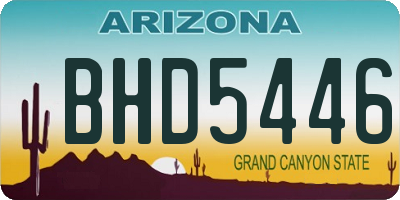 AZ license plate BHD5446