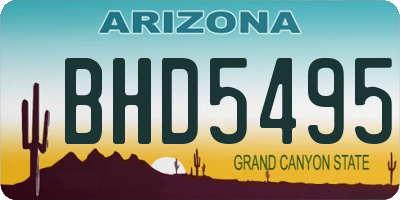 AZ license plate BHD5495