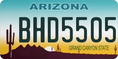 AZ license plate BHD5505