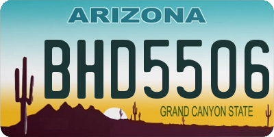 AZ license plate BHD5506