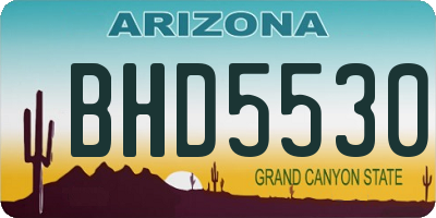AZ license plate BHD5530