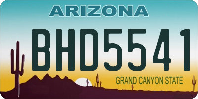 AZ license plate BHD5541