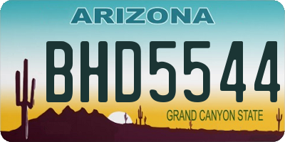 AZ license plate BHD5544
