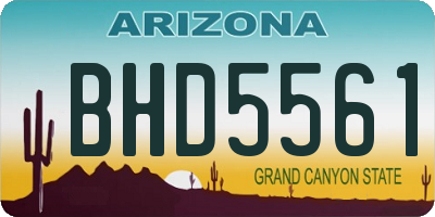 AZ license plate BHD5561