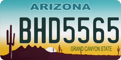 AZ license plate BHD5565