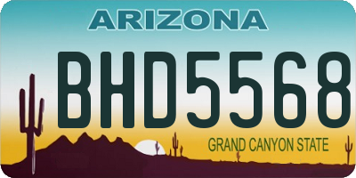 AZ license plate BHD5568