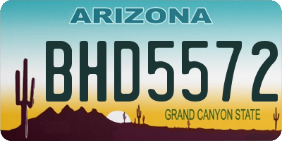 AZ license plate BHD5572