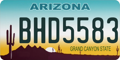 AZ license plate BHD5583