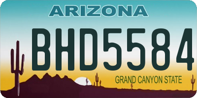 AZ license plate BHD5584
