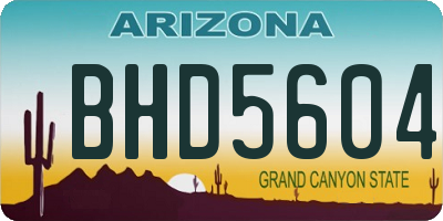 AZ license plate BHD5604