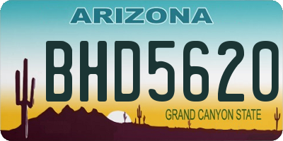 AZ license plate BHD5620