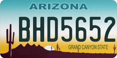AZ license plate BHD5652