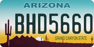 AZ license plate BHD5660