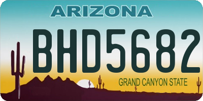 AZ license plate BHD5682