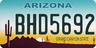 AZ license plate BHD5692