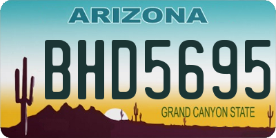 AZ license plate BHD5695