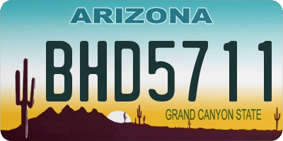 AZ license plate BHD5711