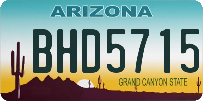 AZ license plate BHD5715