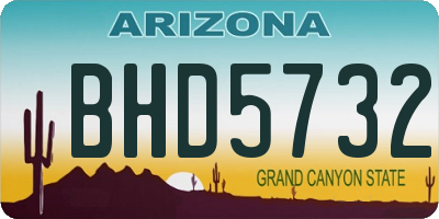 AZ license plate BHD5732