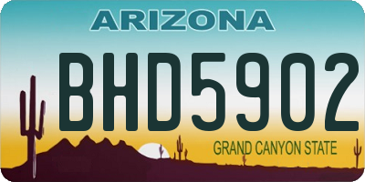 AZ license plate BHD5902