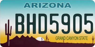 AZ license plate BHD5905