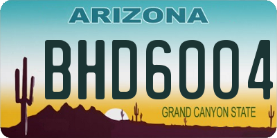 AZ license plate BHD6004